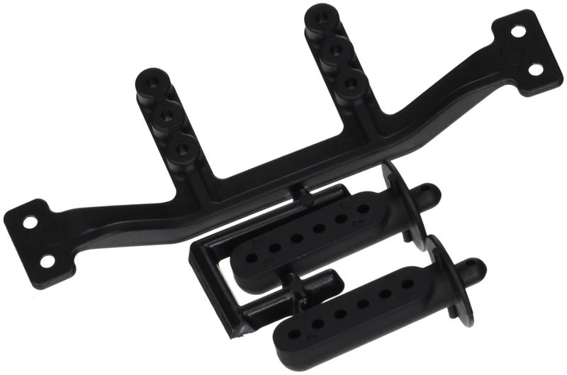 RPM Adjustable Rear Body Mounts and Posts for Slash, Stampede, Nitro Slash, Black